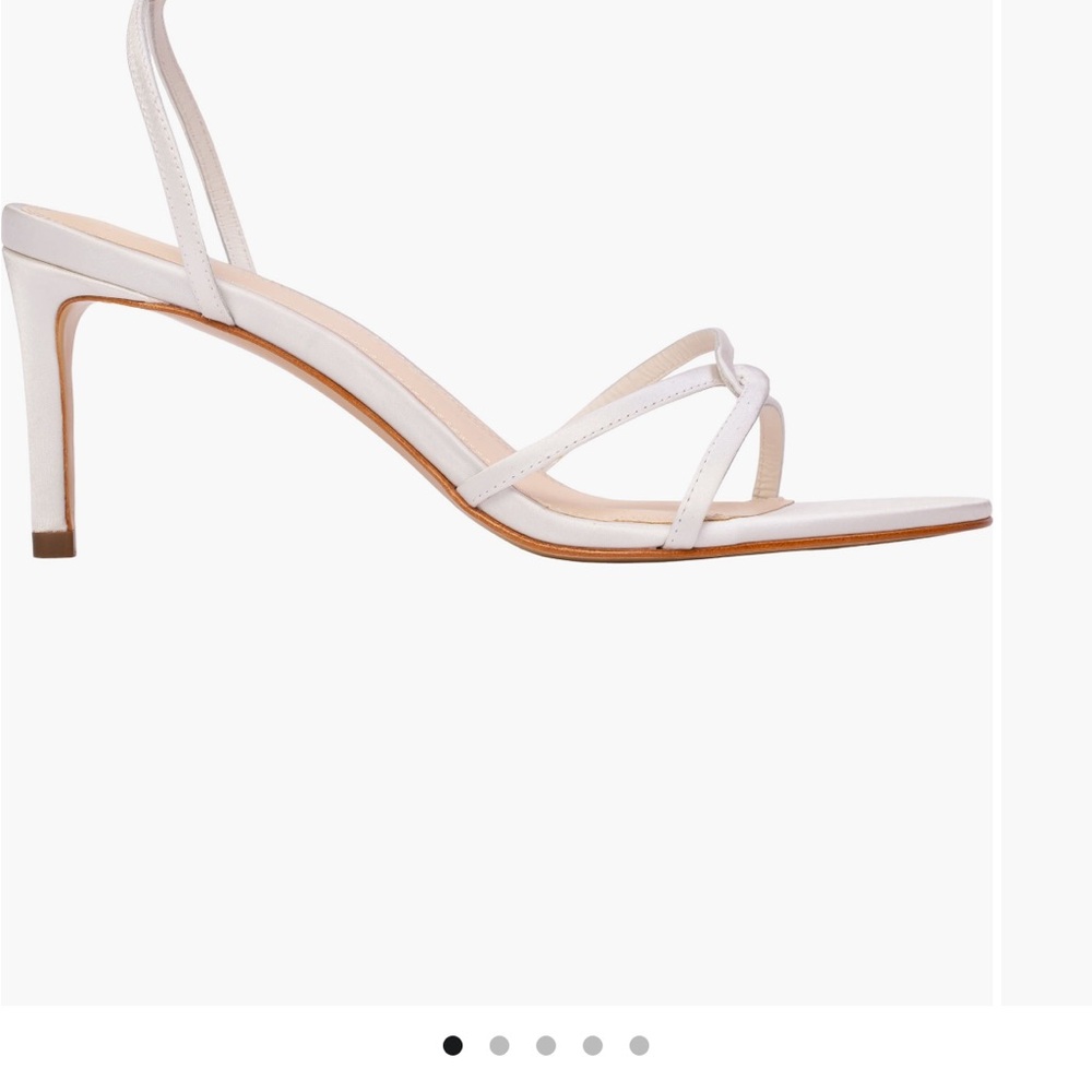 Sleek White Strappy Bridal High Heel Sandal by Black Suede Studio